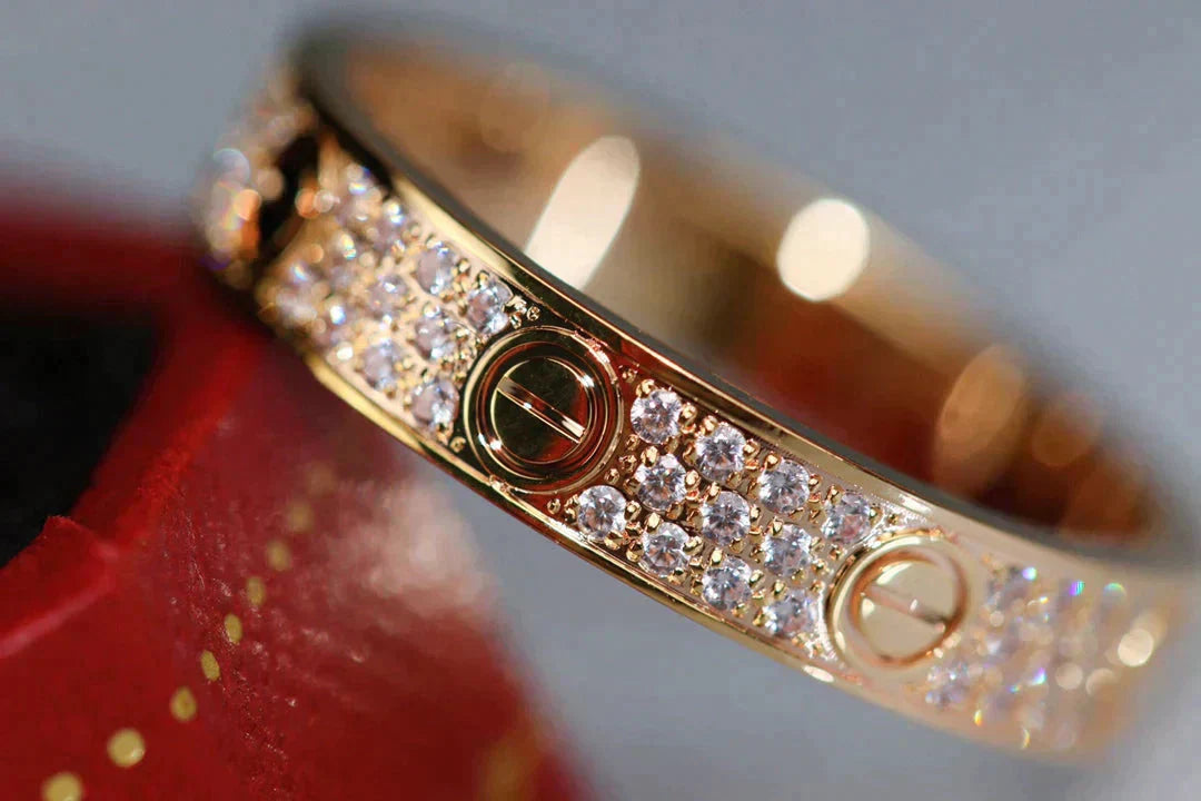 ¡®Glow Jewelry¡¯LOVE RING 3.6MM DIAMOND PAVED