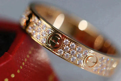 [Glow Jewelry]LOVE RING 3.6MM DIAMOND PAVED