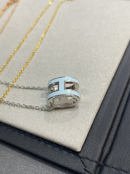 [Glow Jewelry]POP H LIGHT BLUE NECKLACE
