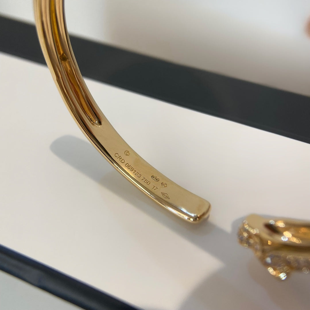 [Glow Jewelry]PANTHERE GOLD DIAMOND OPEN BRACELET