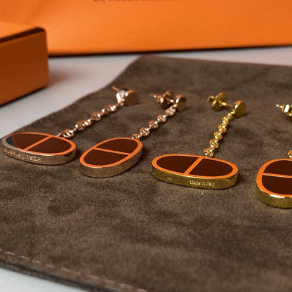 ¡®Glow Jewelry¡¯CHAINE VERSO SCHWARZE KERAMIK-OHRRINGE