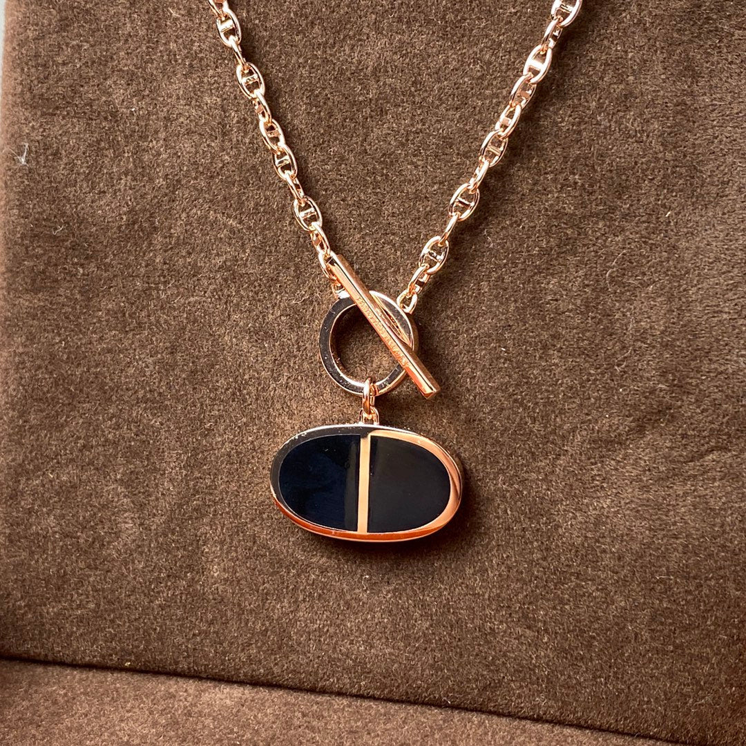[Glow Jewelry]CHAINE VERSO BLACK CERAMIC NECKLACE