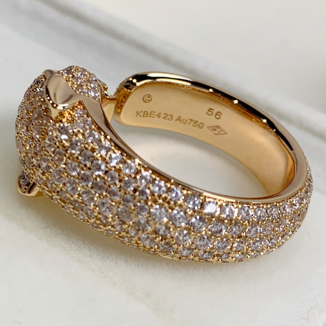 ¡®Glow Jewelry¡¯PANTHERE PINK GOLD DIAMOND RING