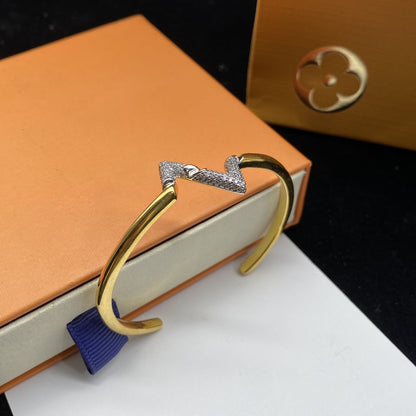 ¡®Glow Jewelry¡¯ VOLTE UPSIDE DOWN DIAMANT GOLD ARMREIF