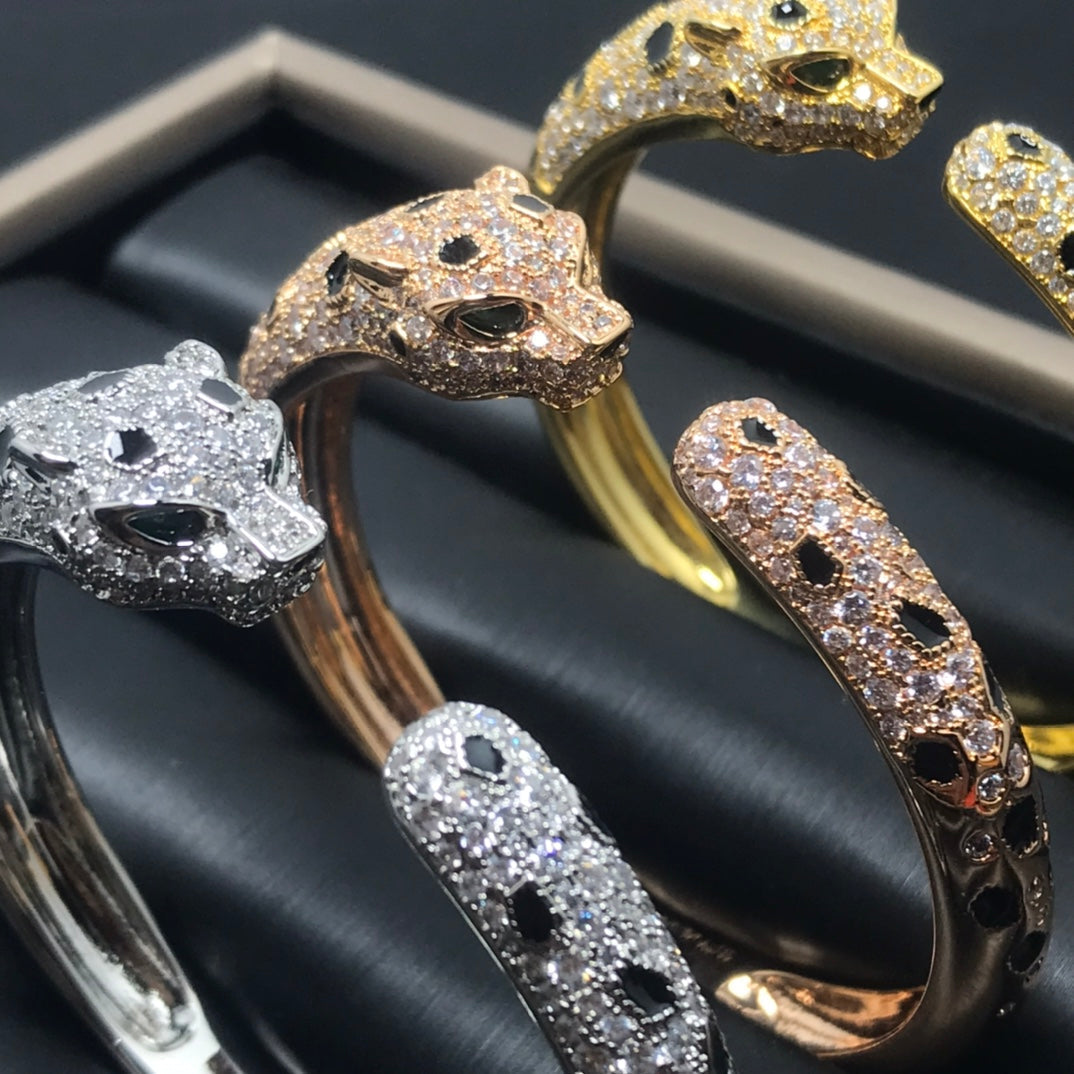 „Glow Jewelry“ PANTHERE GROSSES ARMBAND DIAMANTEN