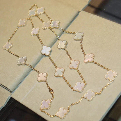 ¡®Glow Jewelry¡¯CLOVER 20 MOTIFS WHITE MOP NECKLACE