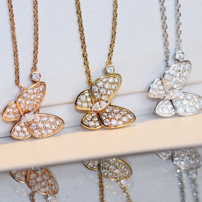 Glow Jewelry バタフライ ダイヤモンド ネックレス