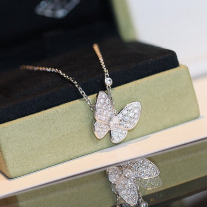 Glow Jewelry バタフライ ダイヤモンド ネックレス