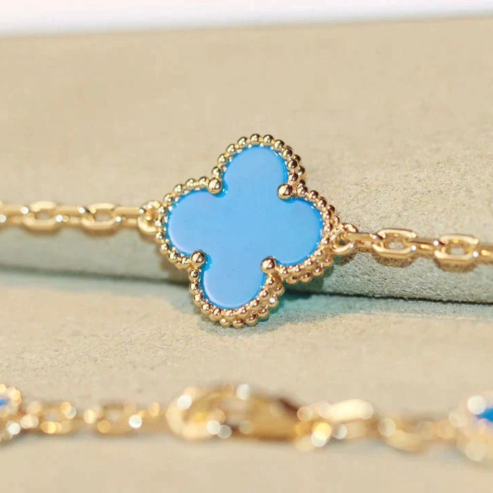 ¡®Glow Jewelry¡¯CLOVER 20 MOTIVE TÜRKIS GOLD