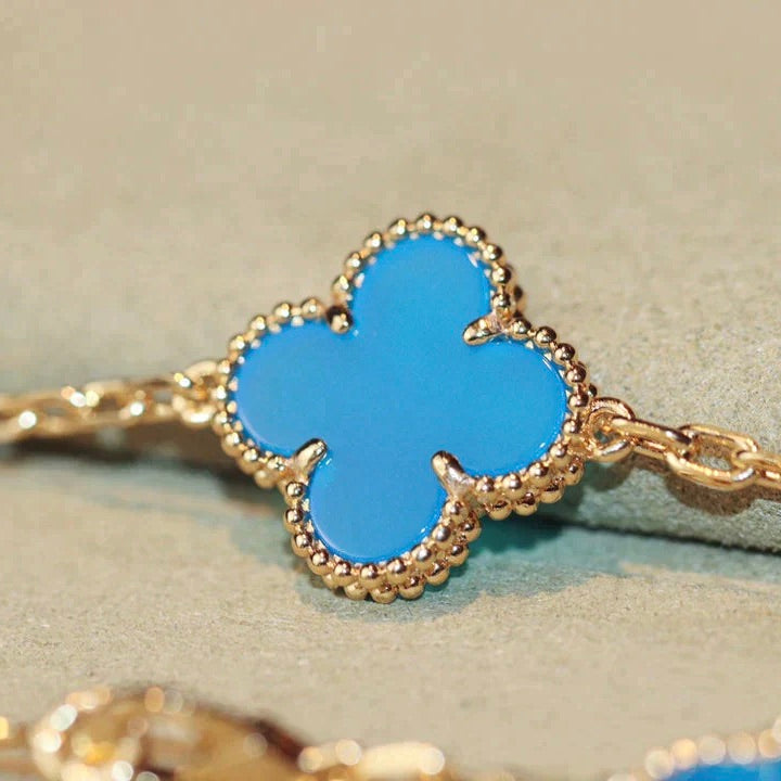 ¡®Glow Jewelry¡¯CLOVER 20 MOTIVE TÜRKIS GOLD