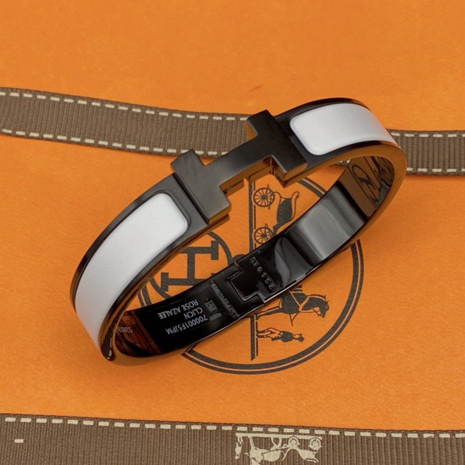 ¡®Glow Jewelry¡¯H ARMBAND 12MM SCHWARZ WEISS KERAMIK
