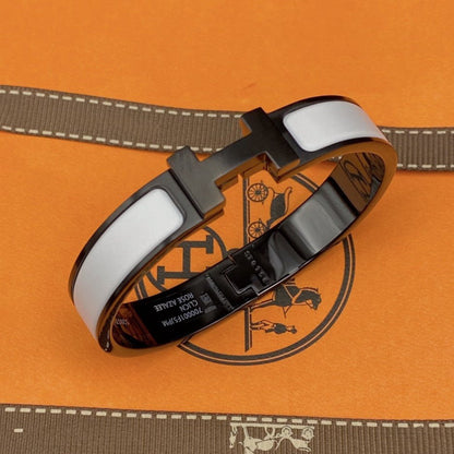 ¡®Glow Jewelry¡¯H ARMBAND 12MM SCHWARZ WEISS KERAMIK