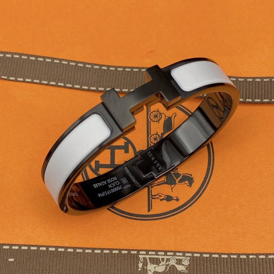 ¡®Glow Jewelry¡¯H BRACELET 12MM BLACK WHITE CERAMIC
