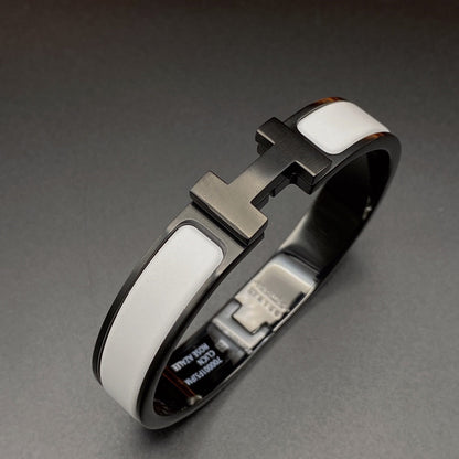 ¡®Glow Jewelry¡¯H ARMBAND 12MM SCHWARZ WEISS KERAMIK