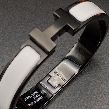 ¡®Glow Jewelry¡¯H ARMBAND 12MM SCHWARZ WEISS KERAMIK