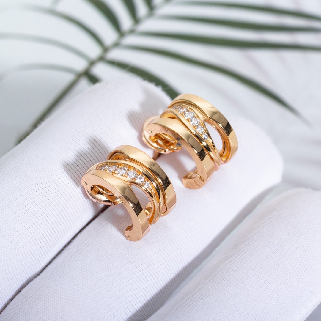 [Glow Jewelry]ZERO 1 PINK GOLD DIAMONDS EARRINGS
