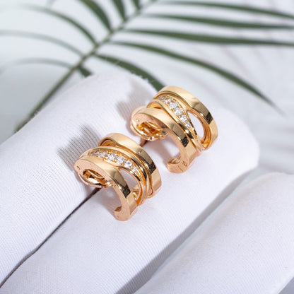 [Glow Jewelry]ZERO 1 PINK GOLD DIAMONDS EARRINGS