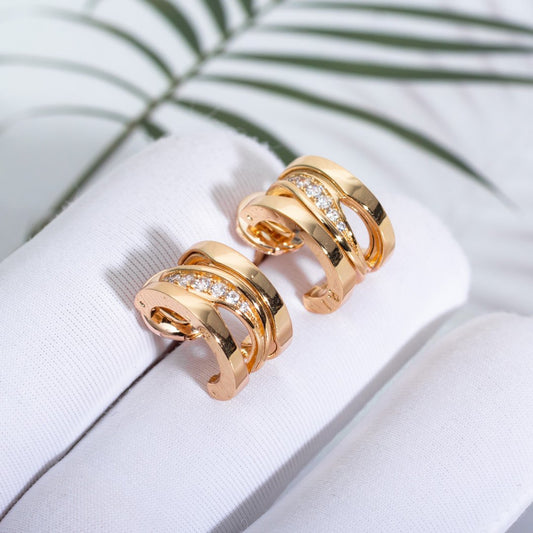 [Glow Jewelry]ZERO 1 PINK GOLD DIAMONDS EARRINGS