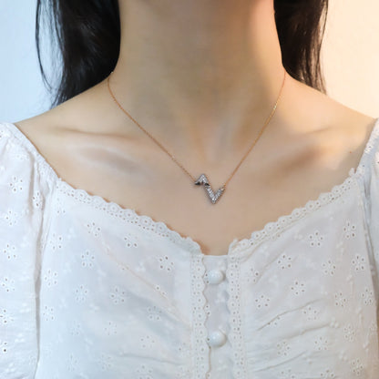 [Glow Jewelry]VOLT SILVER DIAMOND PEDANT NECKLACE