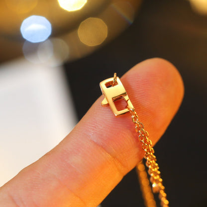 [Glow Jewelry]STAR AND SUN DIAMOND PINK GOLD NECKLACE