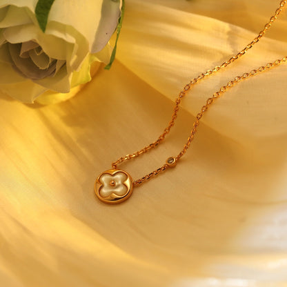 ¡®Glow Jewelry¡¯SUN PEDANT PINK GOLD 1 DIAMOND NECKLACE