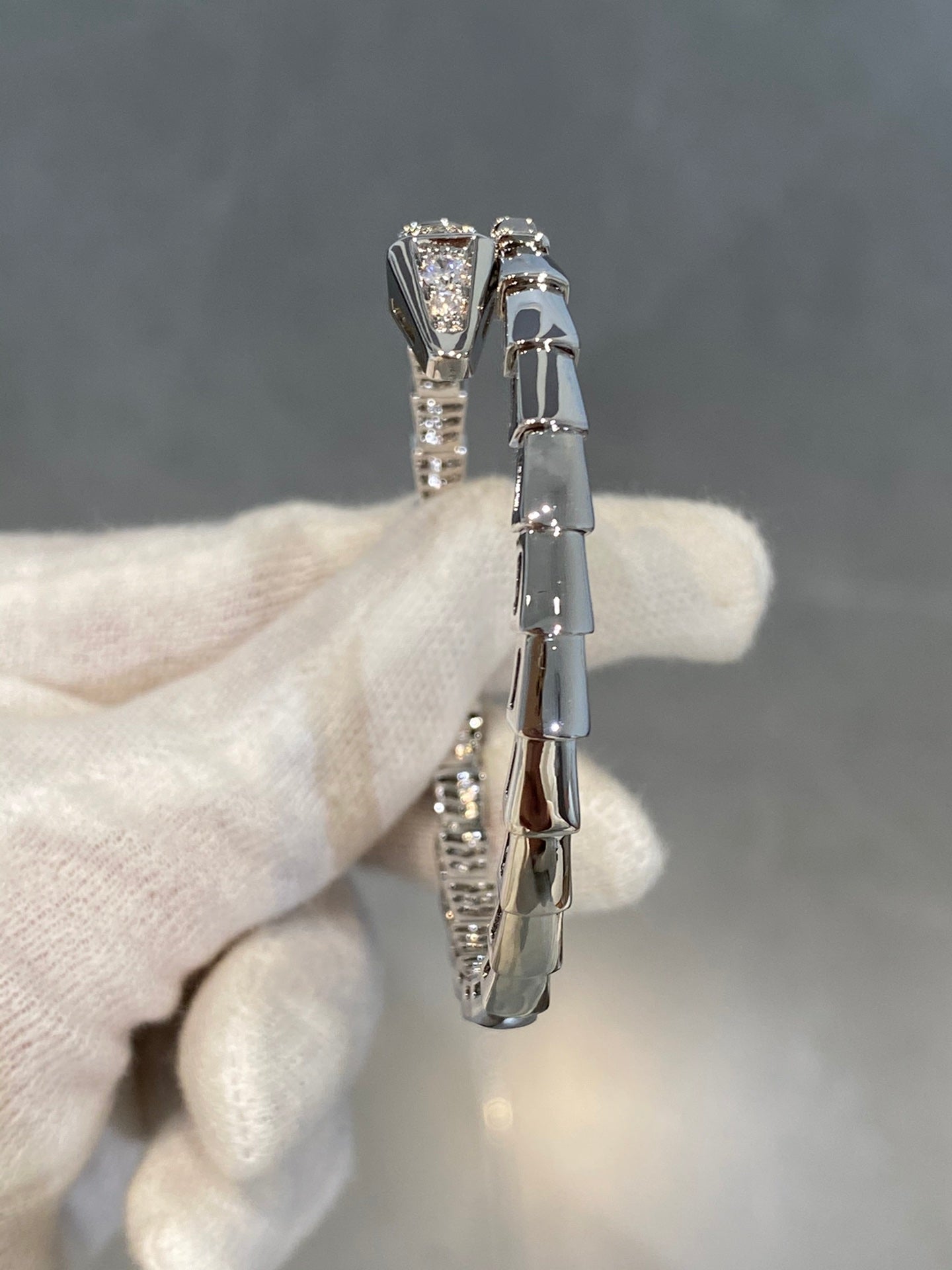 [Glow Jewelry]SERPENTI BRACELET DIAMONDS SILVER