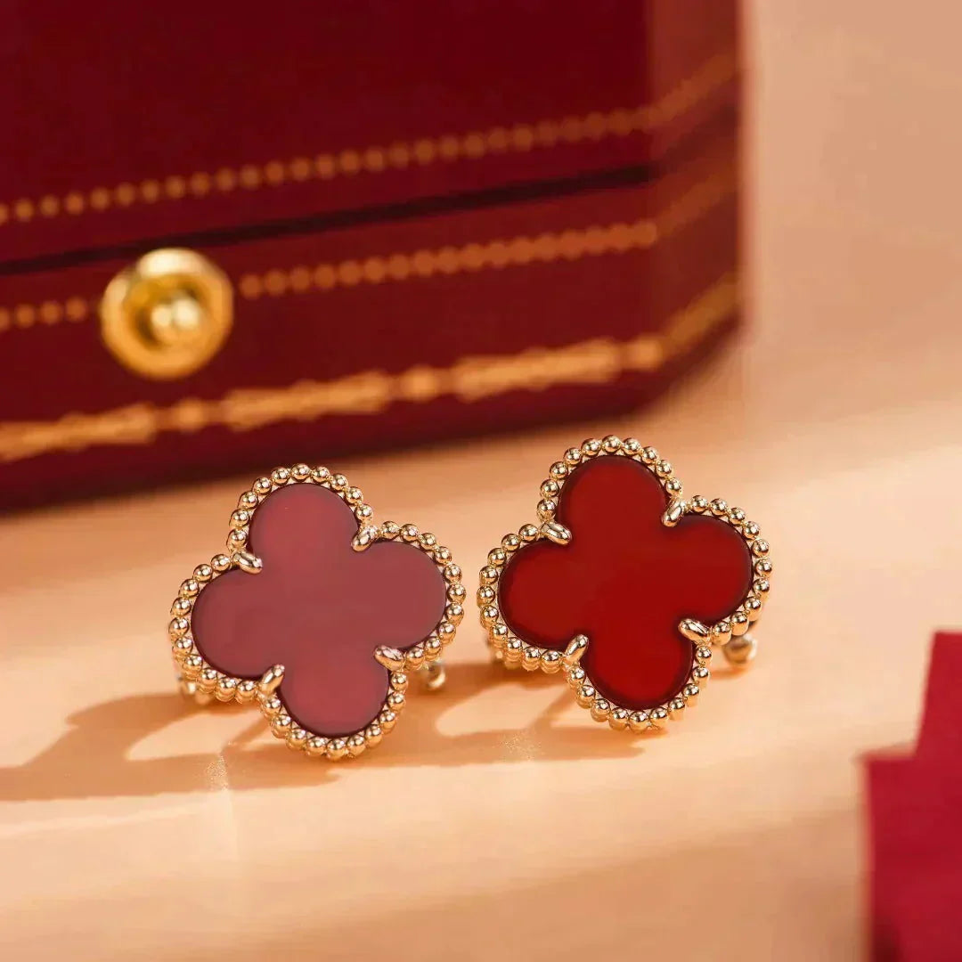 ¡®Glow Jewelry¡¯CLOVER MEDIUM 1 MOTIFS CARNELIAN  EARRINGS