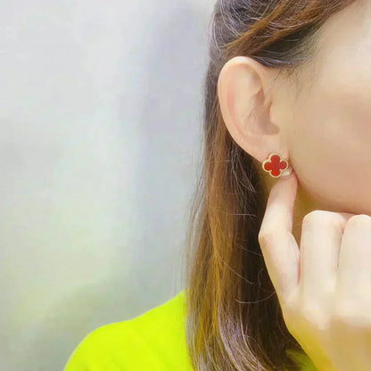 ¡®Glow Jewelry¡¯CLOVER MEDIUM 1 MOTIFS CARNELIAN  EARRINGS