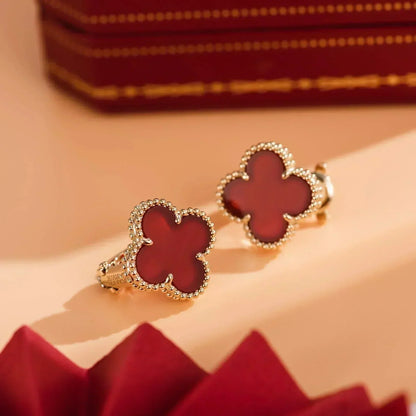 ¡®Glow Jewelry¡¯CLOVER MEDIUM 1 MOTIFS CARNELIAN  EARRINGS
