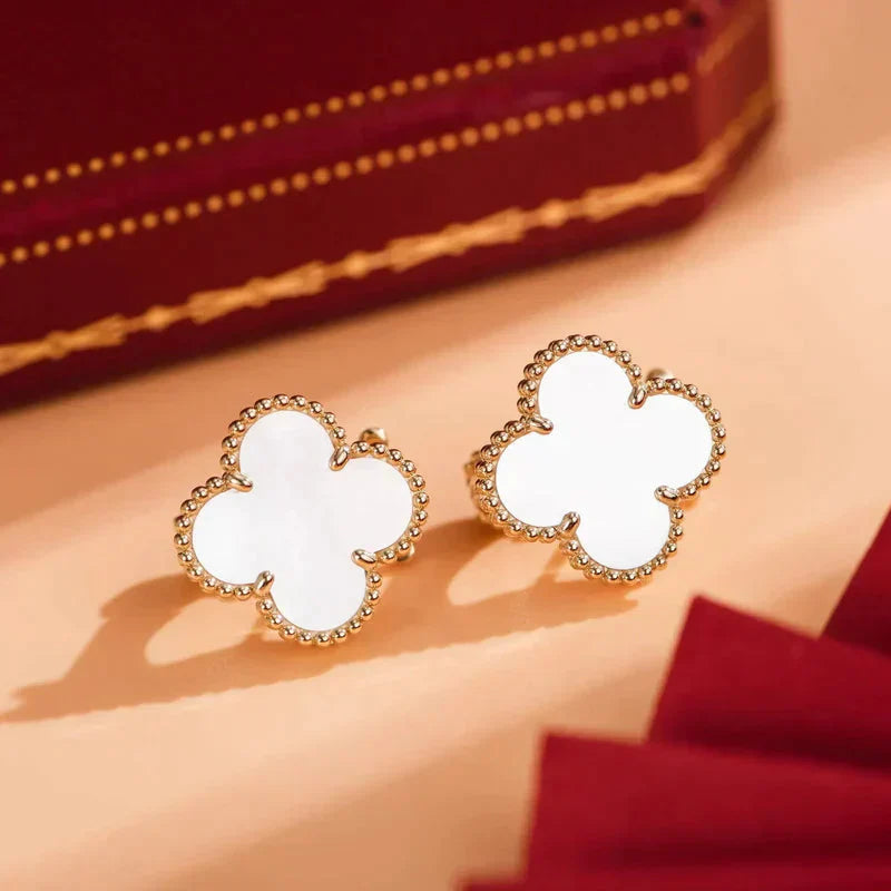 ¡®Glow Jewelry¡¯CLOVER MEDIUM 1 MOTIFS WEISSE MOP OHRSTECKER