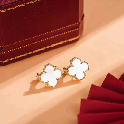 ¡®Glow Jewelry¡¯CLOVER MEDIUM 1 MOTIFS WEISSE MOP OHRSTECKER