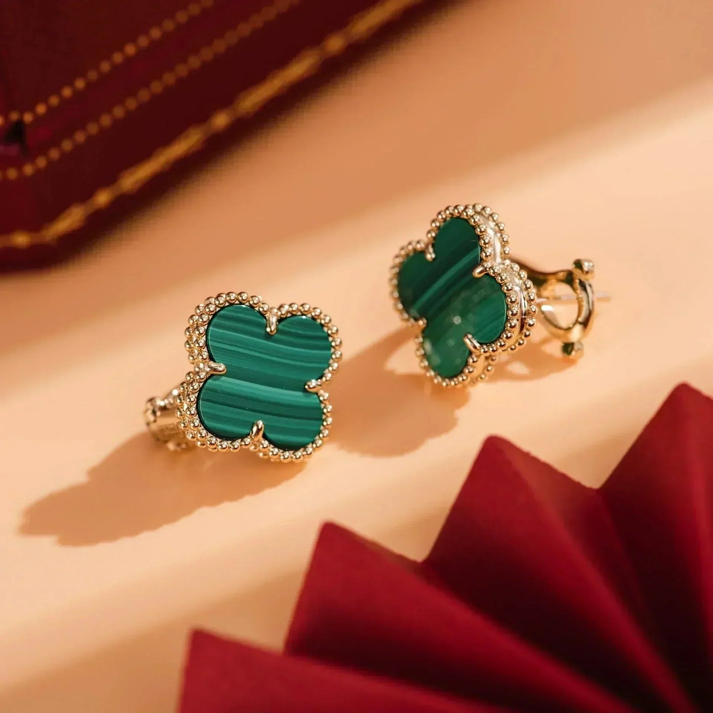 ¡®Glow Jewelry¡¯CLOVER MEDIUM 1 MOTIFS MALACHIT OHRRINGE