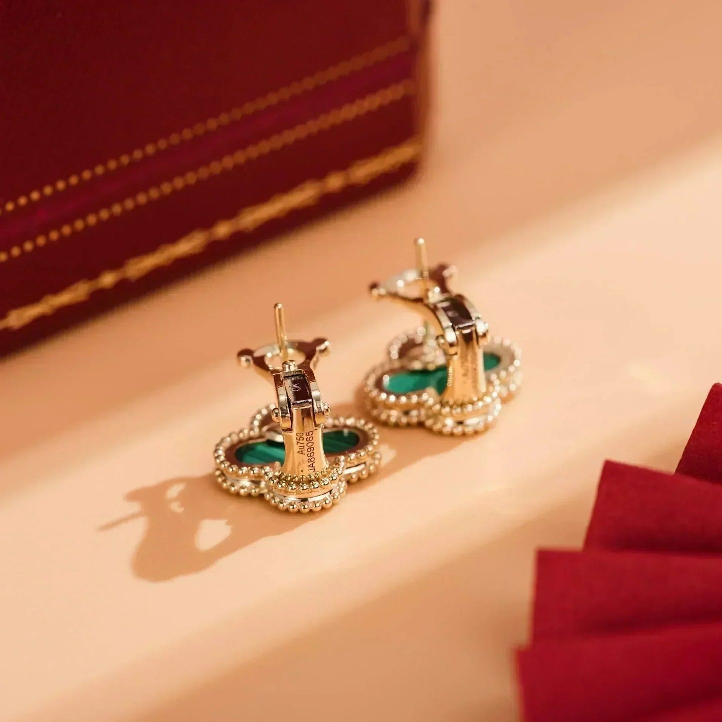 ¡®Glow Jewelry¡¯CLOVER MEDIUM 1 MOTIFS MALACHIT OHRRINGE