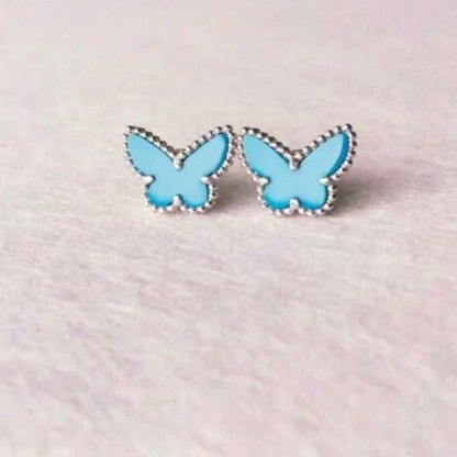 ¡®Glow Jewelry¡¯BUTTERFLY TURQUOISE EARRINGS SILVER