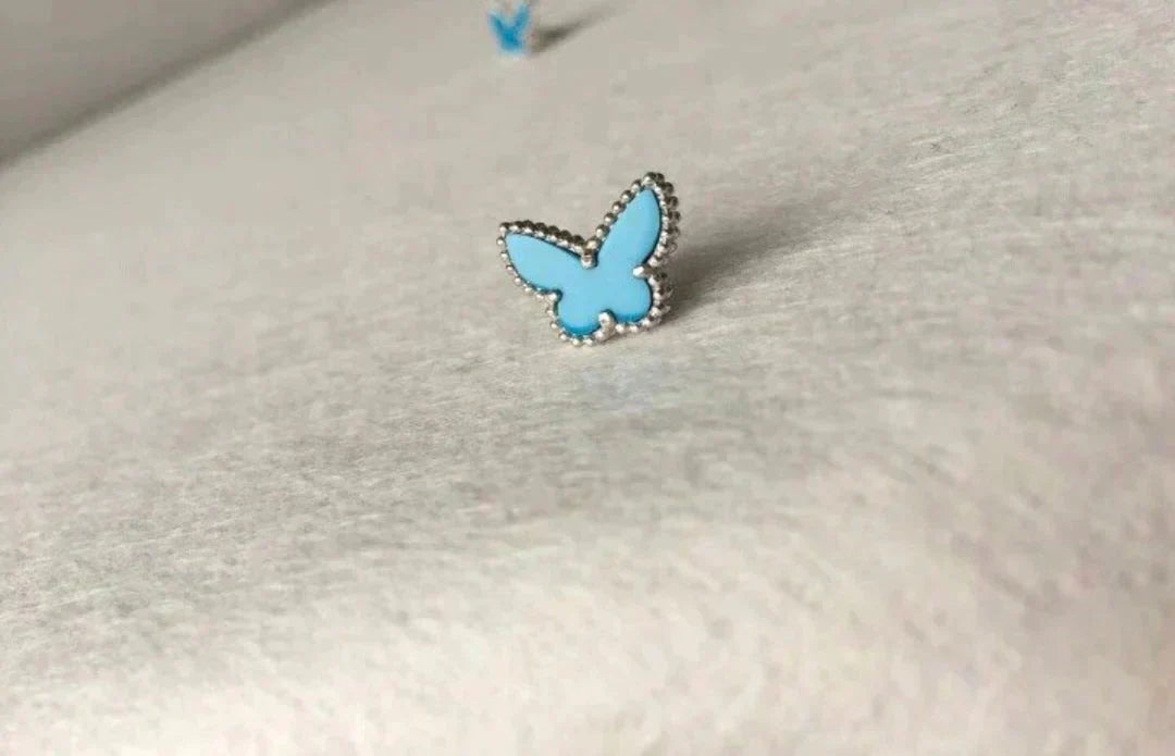 ¡®Glow Jewelry¡¯BUTTERFLY TURQUOISE EARRINGS SILVER