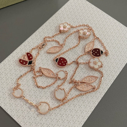 „Glow Jewelry“ LUCKY SPRING 15 MOTIVE ROSÉGOLD-HALSKETTE