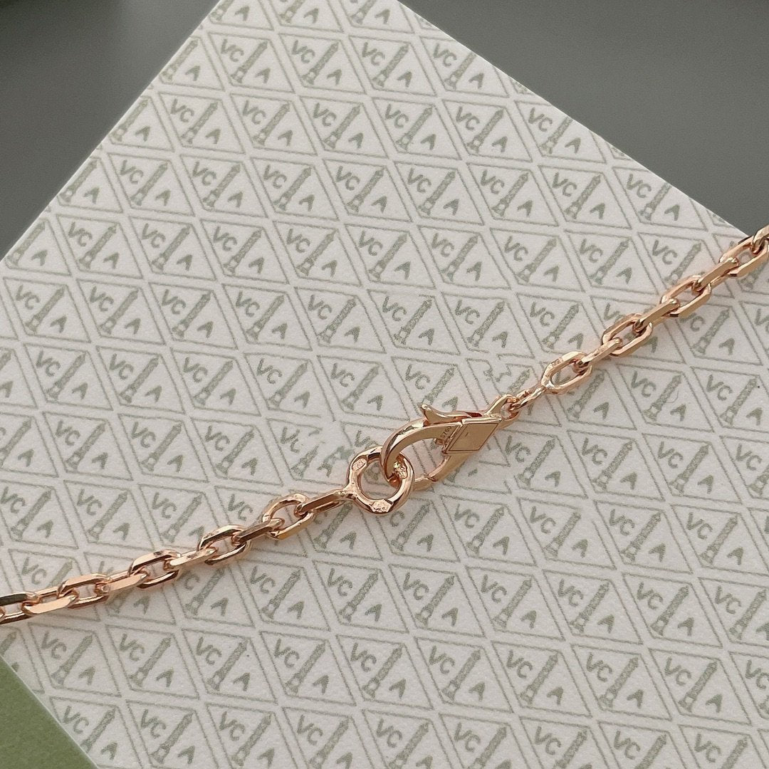 „Glow Jewelry“ LUCKY SPRING 15 MOTIVE ROSÉGOLD-HALSKETTE