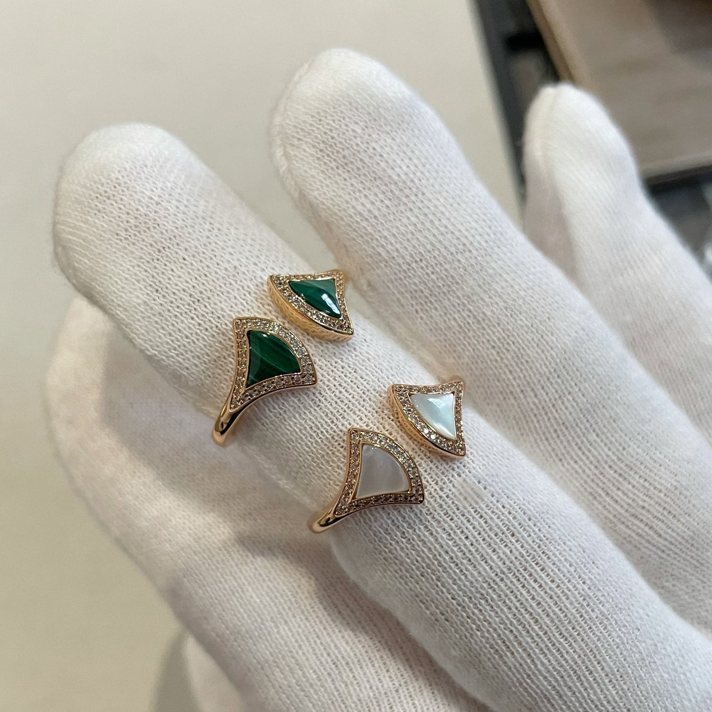 [Glow Jewelry]DREAM MOP DIAMOND OPEN RING