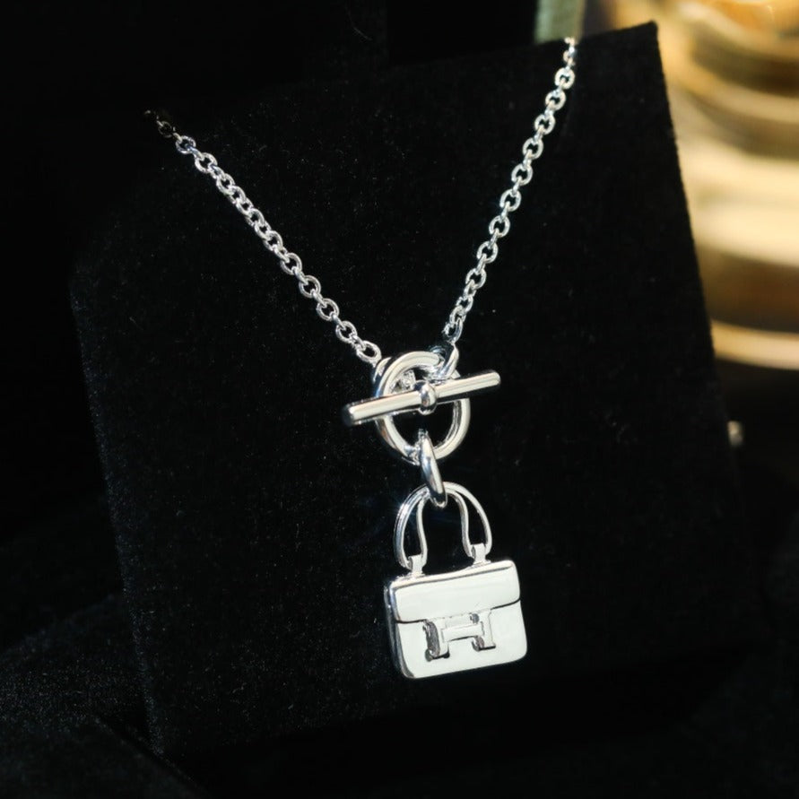 «Glow Jewelry» POP H ANHÄNGER SILBERNE HALSKETTE