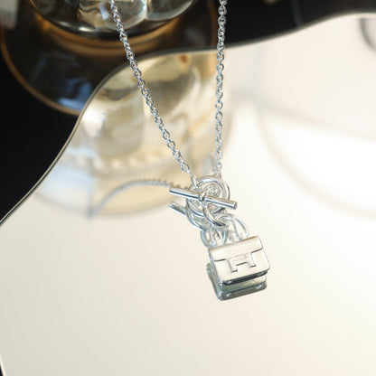 «Glow Jewelry» POP H ANHÄNGER SILBERNE HALSKETTE