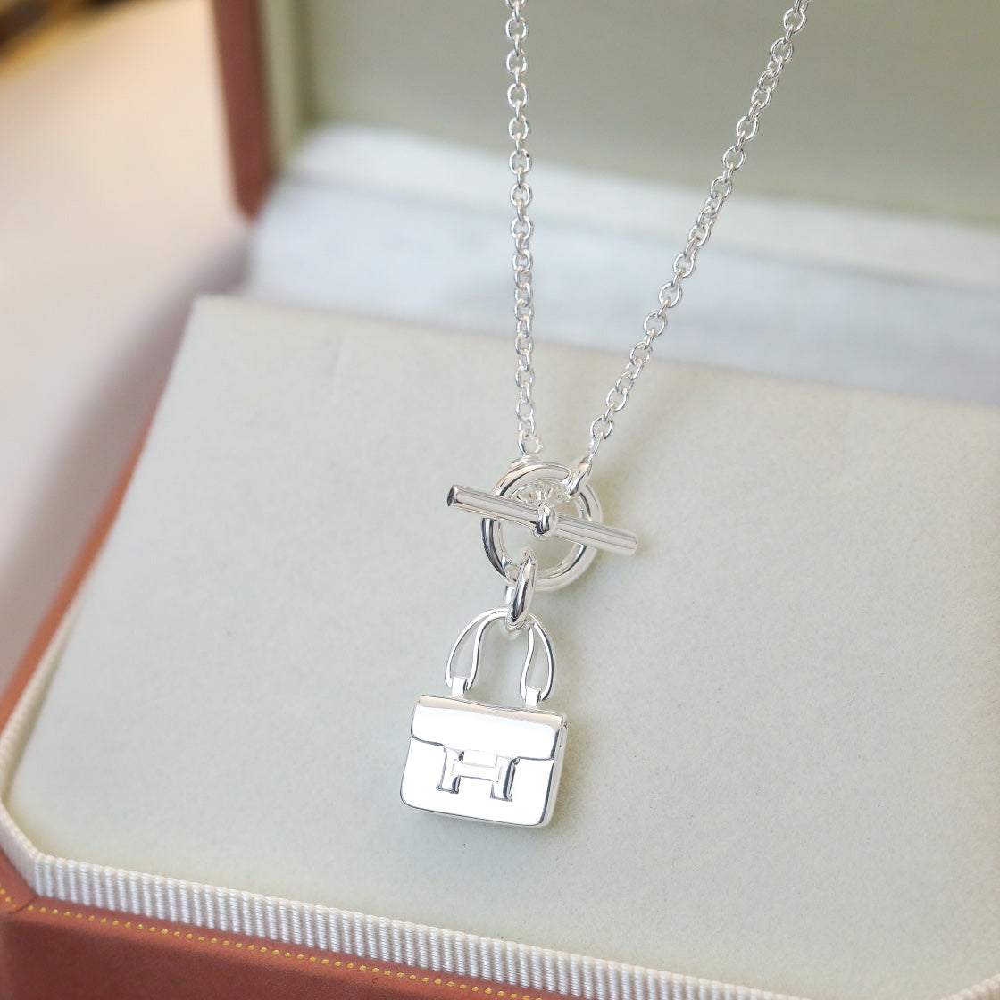 «Glow Jewelry» POP H ANHÄNGER SILBERNE HALSKETTE
