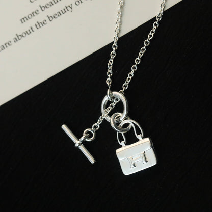 «Glow Jewelry» POP H ANHÄNGER SILBERNE HALSKETTE