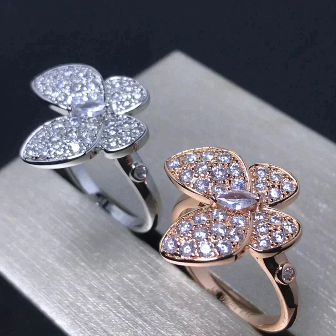¡®Glow Jewelry¡¯BUTTERFLY PINK GOLD DIAMOND RING