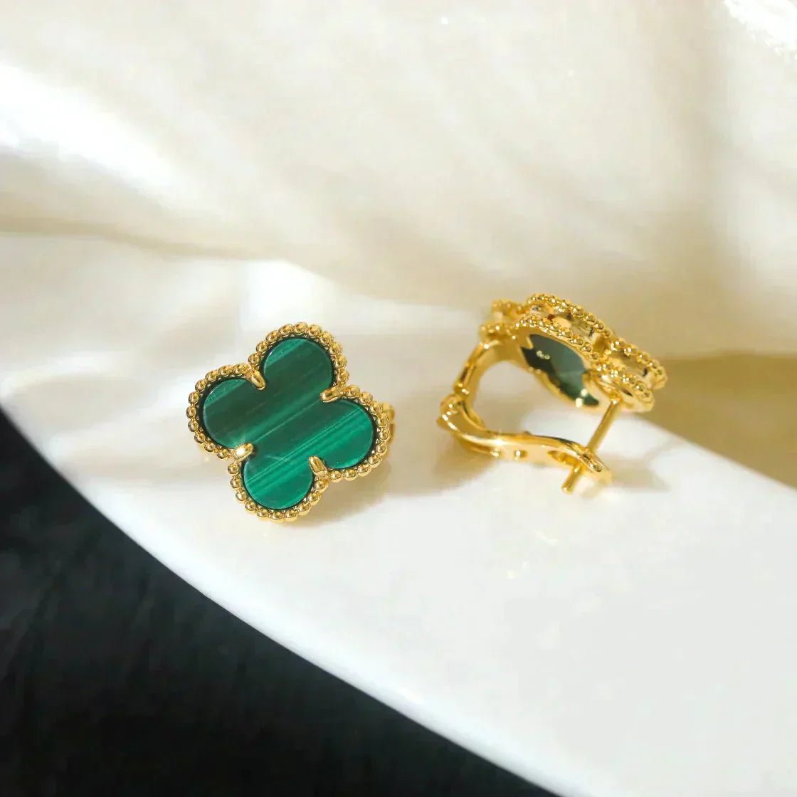 ¡®Glow Jewelry¡¯CLOVER MEDIUM 1 MOTIFS MALACHIT OHRRINGE