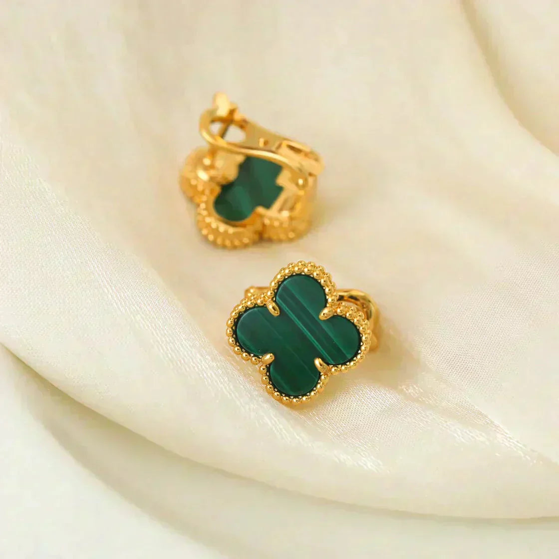 ¡®Glow Jewelry¡¯CLOVER MEDIUM 1 MOTIFS MALACHIT OHRRINGE