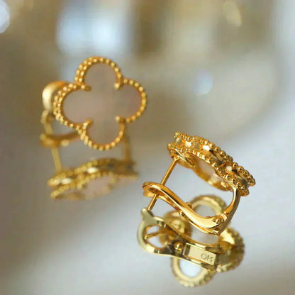 ¡®Glow Jewelry¡¯CLOVER MEDIUM 1 MOTIFS WEISSE MOP OHRSTECKER