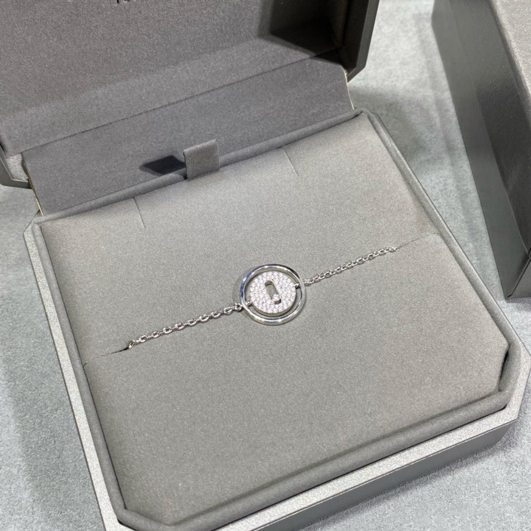 [Glow Jewelry]LUCKY MOVE DIAMOND PAVED BRACELET