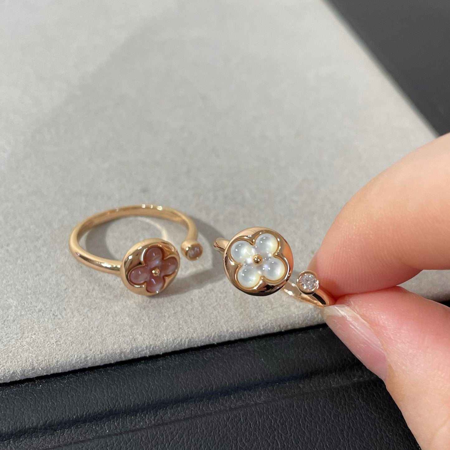¡®Glow Jewelry¡¯SUN 1 DIAMOND PINK MOP RING