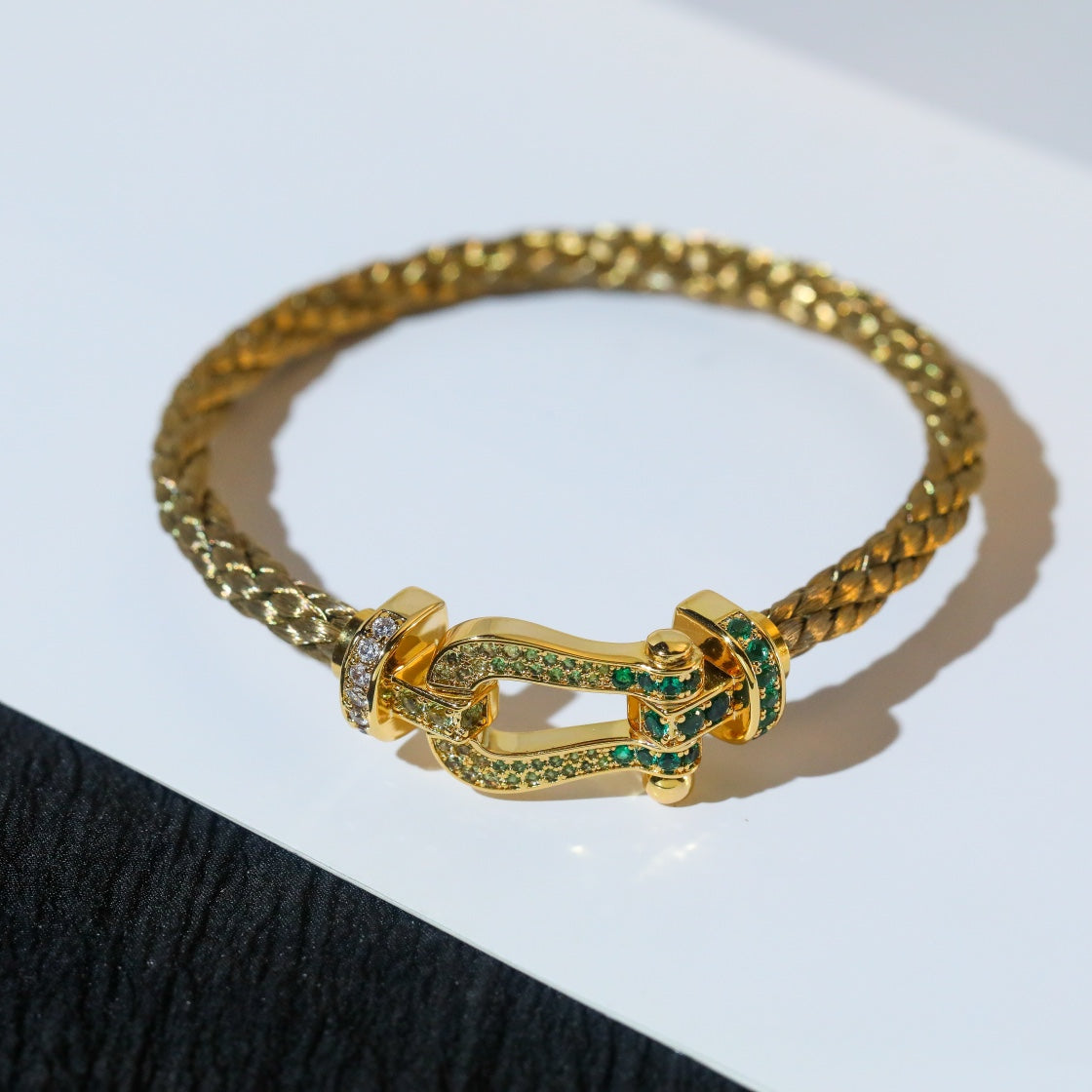 ¡®Glow Jewelry¡¯FORCE 10 GOLD GREEN DIAMOND PAVED