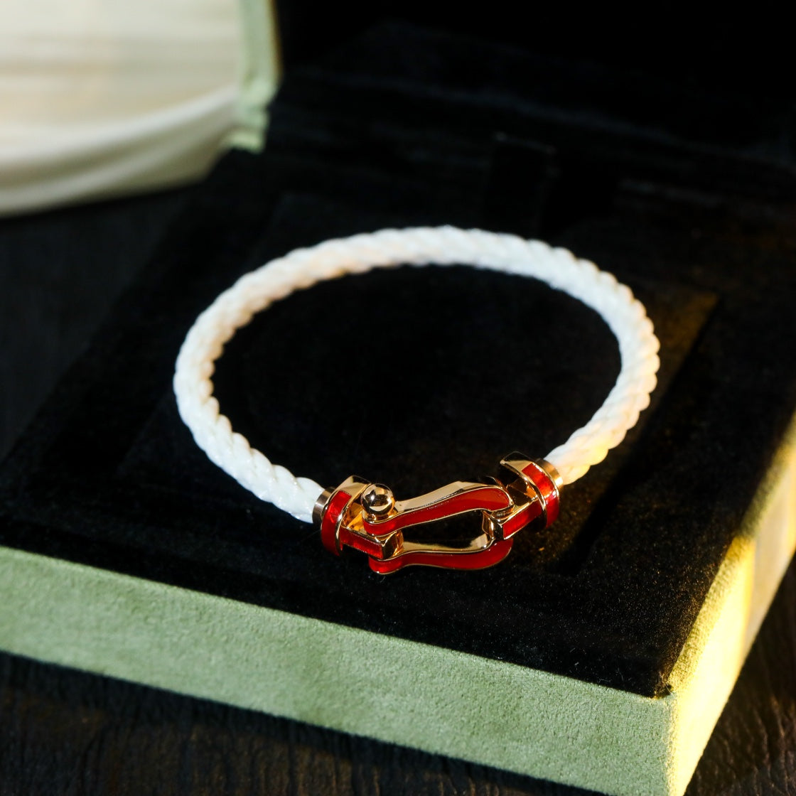 „Glow Jewelry“ FORCE 10 WEISSES TEXTIL MIT DIAMANTBESATZ